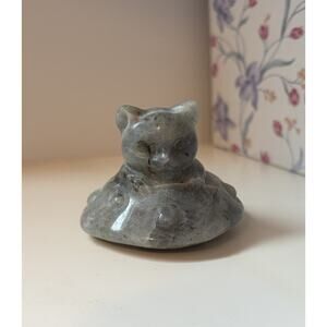 Cat Alien Labradorite Crystal Statue